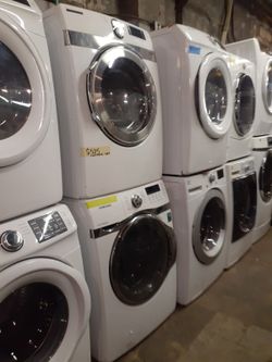 Samsung front load washer and dryer set working perfectly with 4 months warranty