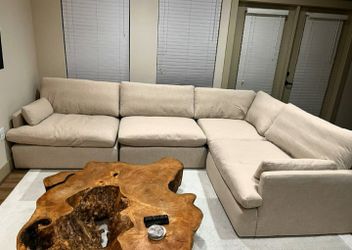 Beige Cloud Couch Modular Sectional Sofa