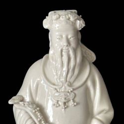 Fine Antique Chinese Dehua Blanc De Chine Figurine Of Shou-lao