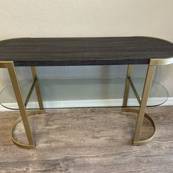 Gold & Grey Console Table 