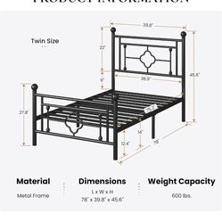 Twin bed frame