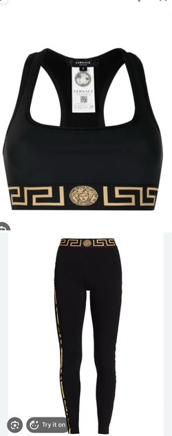 Versace Greca Border Leggings and sports bra