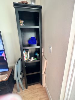 Black bookshelf