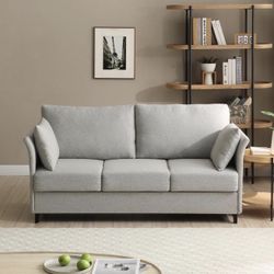 AIZIMHO 65.35" 3 Seater Couch for Living Room, Mid Century Modern Sofa Bed Sleeper