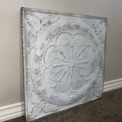 Large Tin Disstressed Wall Art