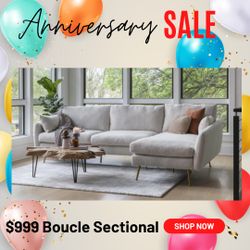 Super Sale Boucle Sectional