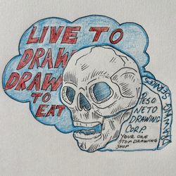 Drawing Pencil Ink & Color Pencils On Paper Illustrations 