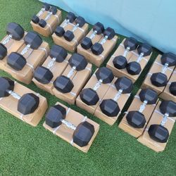 5-50 EXAGONAL DUMBBELLS SET 