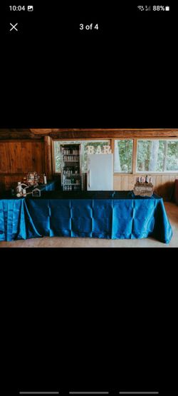 Satin Navy Blue Tablecloths