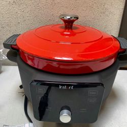 Instant Pot - Precision 5-in-1 Electric Dutch Oven - Cast Iron - Red
