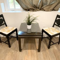 Small Dining Bistro Tea Side Table & 2 Chairs