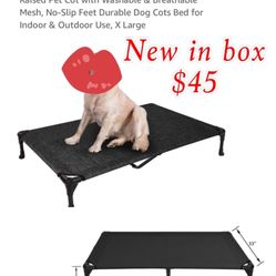 New elevated XL cooling pet bed black $45 pick up east Palmdale 