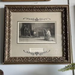 Vintage / Antique Ornate Frame Religious Wall Art Bible Art Framed 