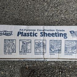 4mil Black Plastic Construction Sheeting New In Open Box