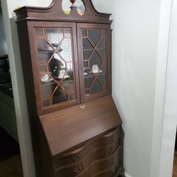 Antique Wooden China Cabinet 