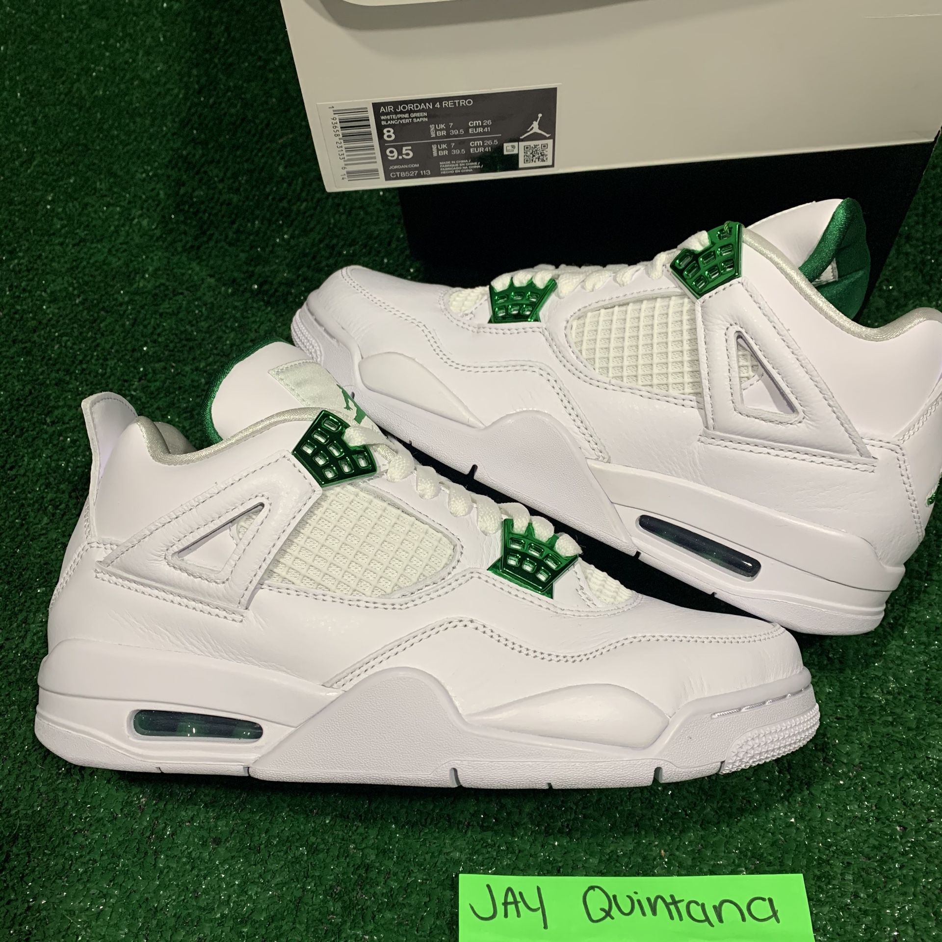 Jordan retro 4 metallic green