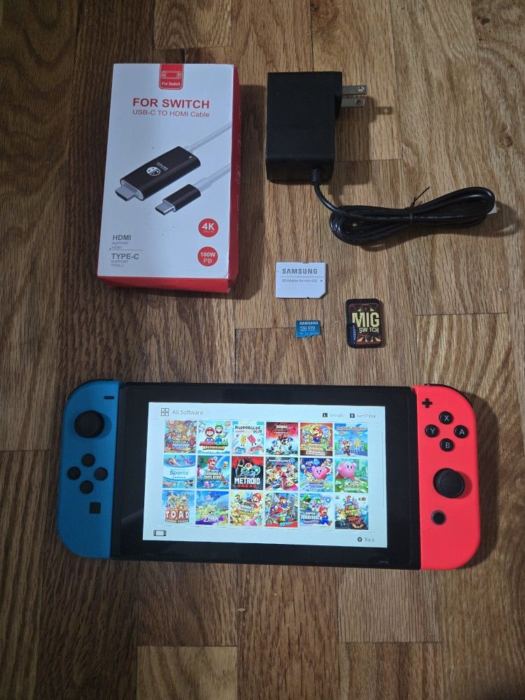 Nintendo Switch With Mig Switch Bundle