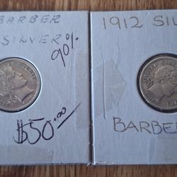 2 Barber Dimes 1906,1912 