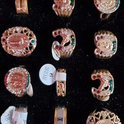 Laminated Gold Rings