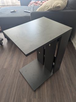 Black C-Shaped Side Table