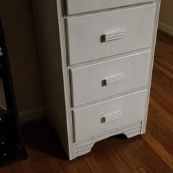 White Antique Drawer Cabinet