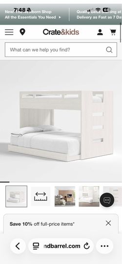 Twin over full kids bunk bed