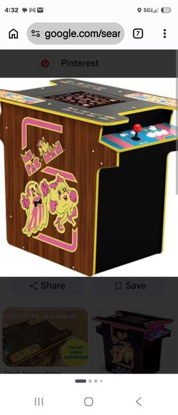 1up arcade game Mrs Pac man