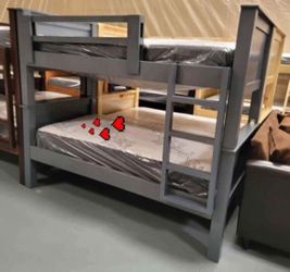 Twin-Twin size bunk bed with mattress included