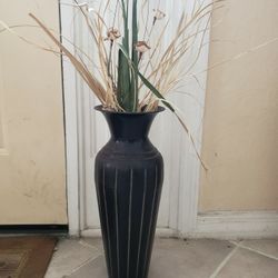 Metal Vase with Decor