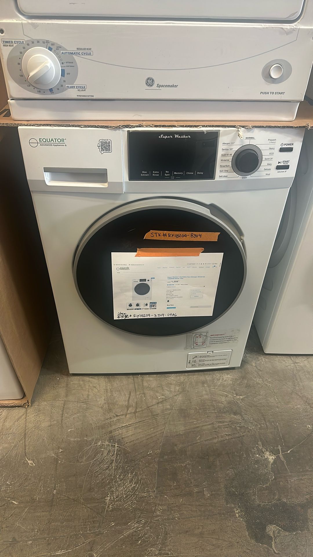 New Compact 24 “ Washer And Dryer 110 Volts