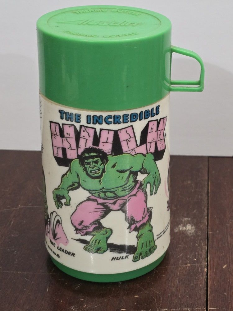 Vintage 1970s Aladdin THE INCREDIBLE HULK Thermos