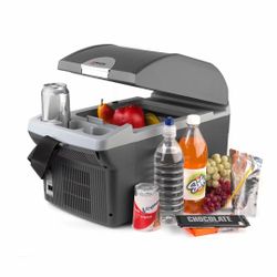 Wagan EL6214 Personal Thermoelectric Cooler/Warmer, 14 Liter Capacity, Portable Electric Car Cooler with 12/24V DC, 12V Small Fridge for Car, RV, and 