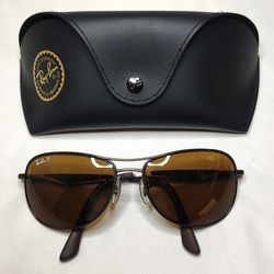Ray-Ban RB 3519  029/83 3P Silver/Brown Polarized Sunglasses 59-15