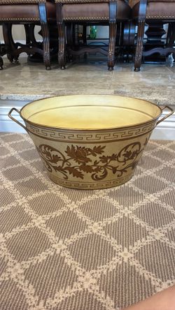 Floral Tin Basket