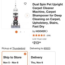Hoover Carpet Cleaner Vacuum 