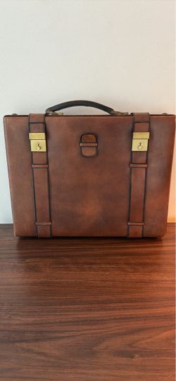 Vintage Brown Leather Briefcase