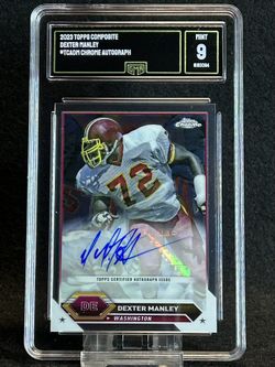 2023 Topps Composite 🔥 Dexter Manley 🔥 Chrome Auto GMA 9 Mint 💎 - Washington Redskins