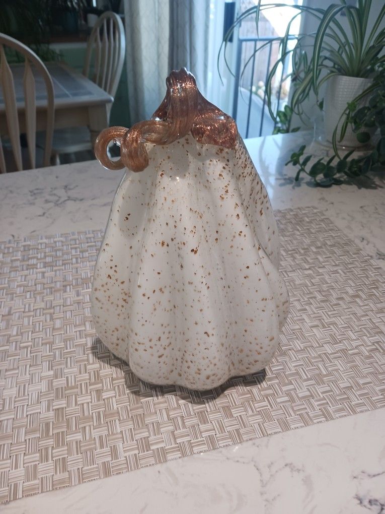 Rachel Zoe Handblown Glass Pumpkin