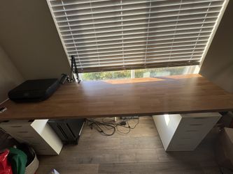 98in Desktop/ Countertop With Middle Leg And 2 Desk Drawers