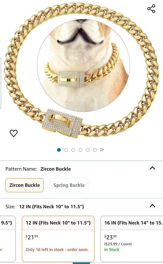 Cuban link dog collar