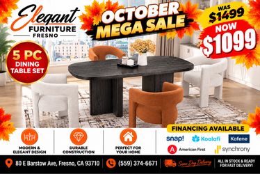 5 PC DINING TABLE