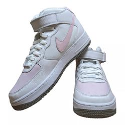 Women's Nike by You Air Force 1 High AF1 - White/Pink - Size 8/8.5