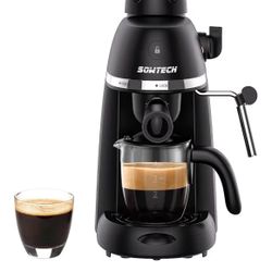 SOWTECH Coffee Machine, 3.5 Bar Espresso Cappuccino Machine with Milk Frother