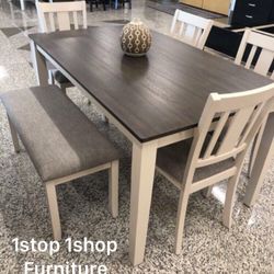 Beautiful! 6-pc Dining Table Set New In Boxes