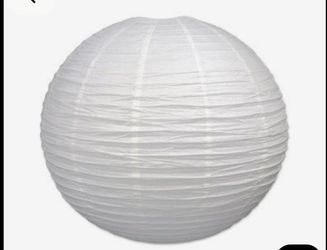 20" white round paper lanterns pkg of 12