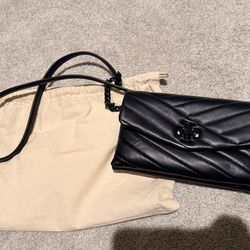 Tory Burch Black Quilted Leather Crossbody Bag