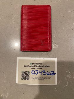 Louis Vuitton Red Epi Leather Card Holder wallet