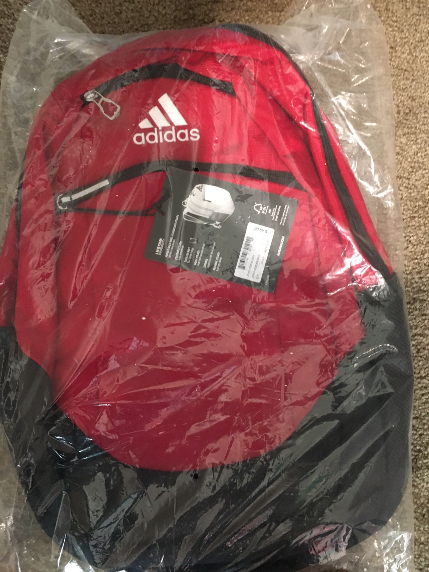 Adidas red Backpack 