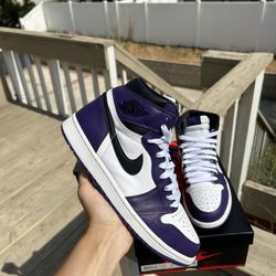 Jordan 1 Court Purple Size 10