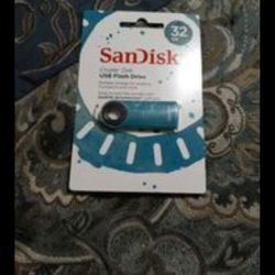 SANDISK Cruzer Dial 32GB USB FLASHDRIVE Storage Transfer Memory USB 2.0 Aqua